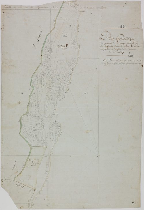Ponthoux, section B, feuille.