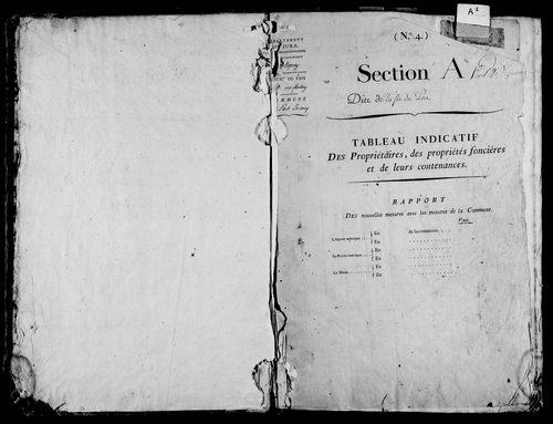 Etat de sections, s.d. [1815].