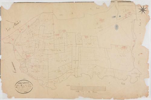 Prénovel, section D, l'Eglise, feuille 1.géomètre : Rosset aîné
