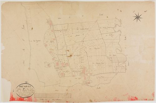 Prénovel, section D, l'Eglise, feuille 1.géomètre : Rosset aîné