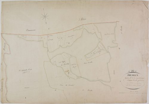 Présilly, section A, la Grande Forêt, feuille 1.[début XIXe]