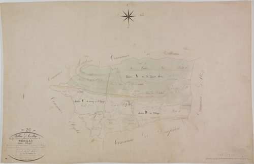 Présilly, tableau d'assemblage. [début XIXe]