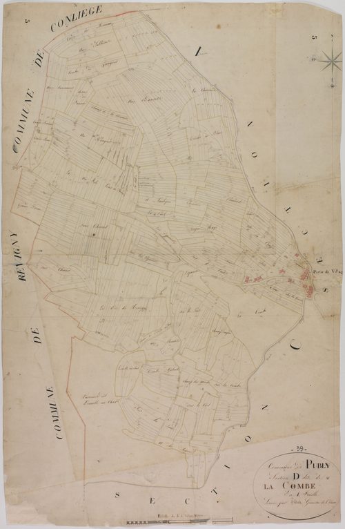 Publy, section D, la Combe, feuille 1.