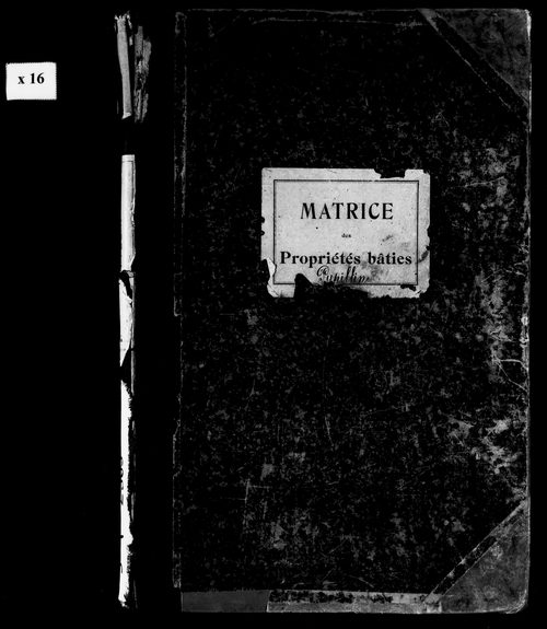 Matrice des propriétés bâties.