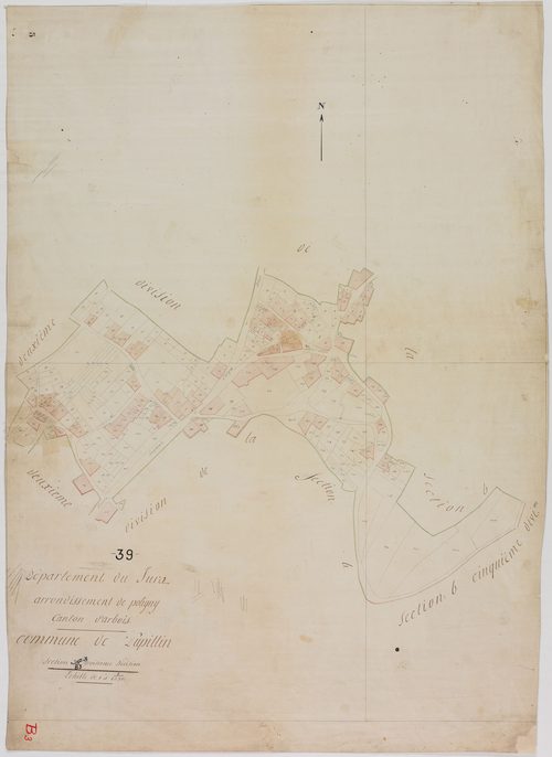 Pupillin, section B, le Chaumois, feuille 3.