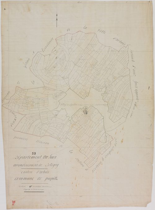 Pupillin, section B, le Chaumois, feuille 2.