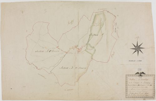 Quintigny, tableau d'assemblage.géomètre : Rosset
