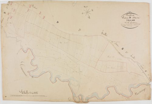Rahon, section D, le Village, feuille 4.géomètre : Duchesne Henry
