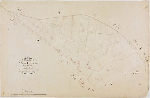 Rahon, section D, le Village, feuille 6.géomètre : Duchesne Henry