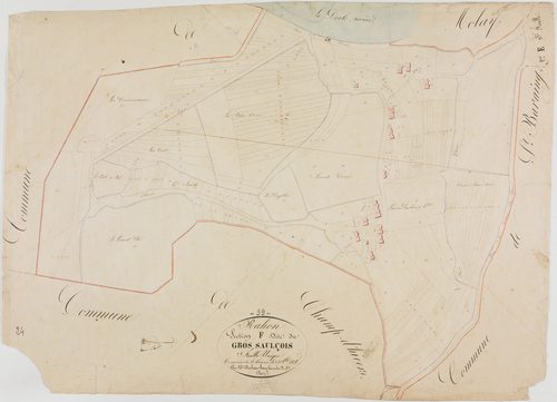 Rahon, section F, les Gros Saulçois, feuille unique.géomètre : Duchesne Henry