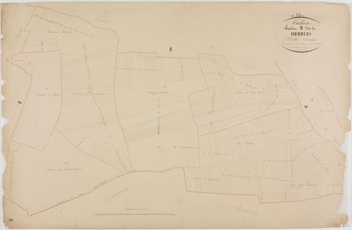 Rahon, section E, les Herbues, feuille 2.géomètre : Duchesne Henry