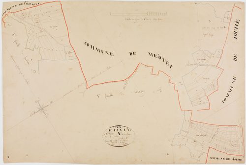 Rainans, section A, le Village, feuille 2.géomètre : Billet