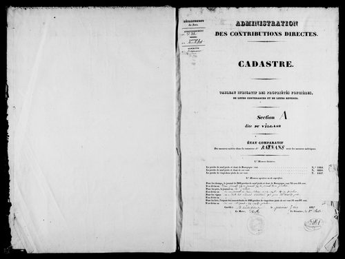 Etat de sections.
