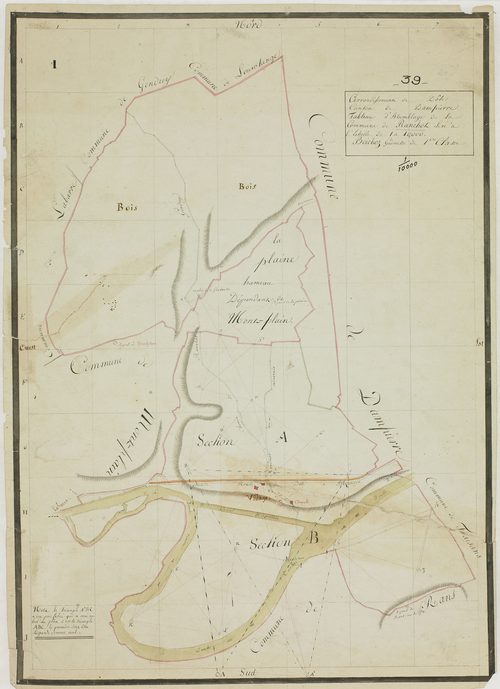 Ranchot, tableau d'assemblage. [1809] géomètre : Boichoz