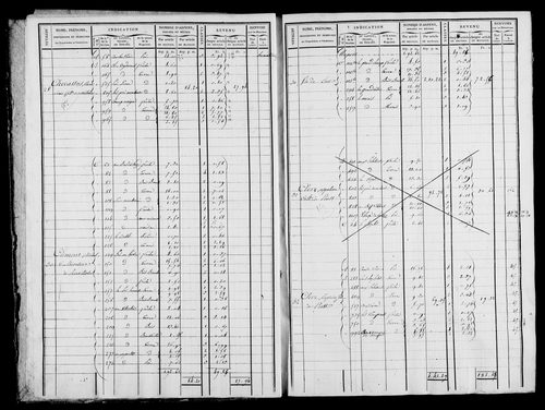 Etat de sections et matrice foncière.