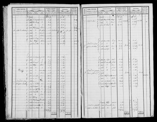 Etat de sections et matrice foncière.