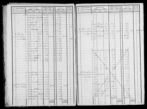 Etat de sections et matrice foncière.