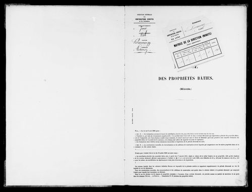 Matrice des propriétés bâties.