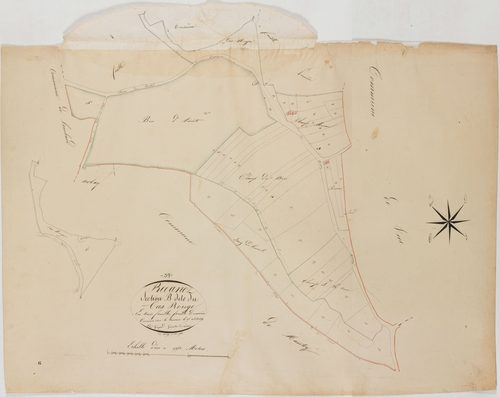 Récanoz, section B, Cas Rouge, feuille 2.géomètre : Guyard