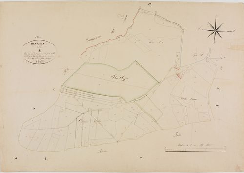Récanoz, section A, les Grands Champs, feuille 4.géomètre : Dussauget
