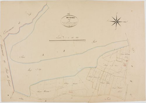 Récanoz, section A, les Grands Champs, feuille 2.géomètre : Dussauget