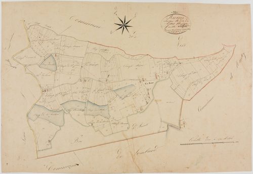 Récanoz, section B, Cas Rouge, feuille 3.géomètre : Guyard