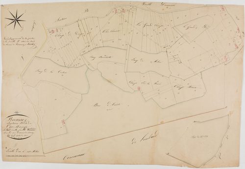 Récanoz, section B, Cas Rouge, feuille 4.géomètre : Guyard