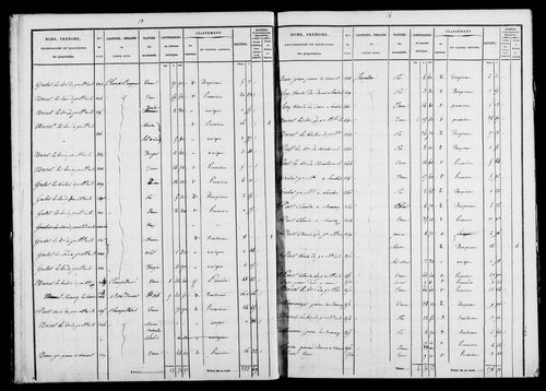 Etat de sections et matrice foncière.