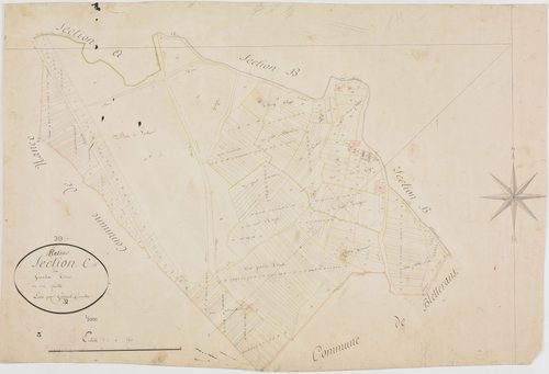 Relans, section C, Grandes Terres, feuille unique.géomètre : Gonzal