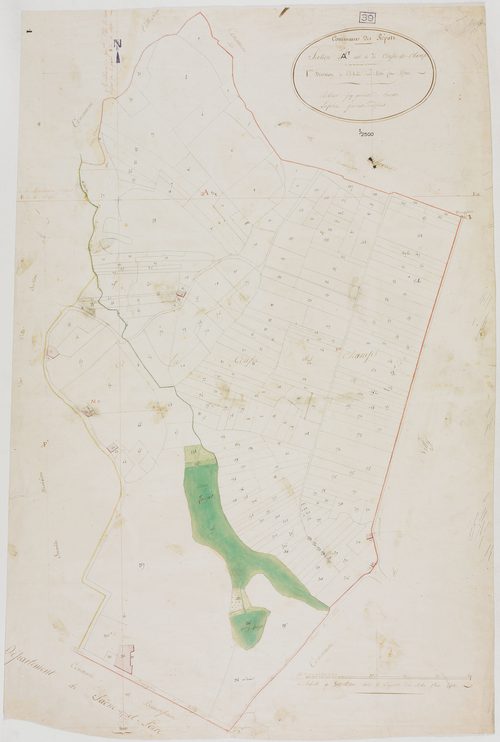 Repôts (Les), section A, la Coupe-des-Champs, feuille 1.géomètre : Rebour et Laplace