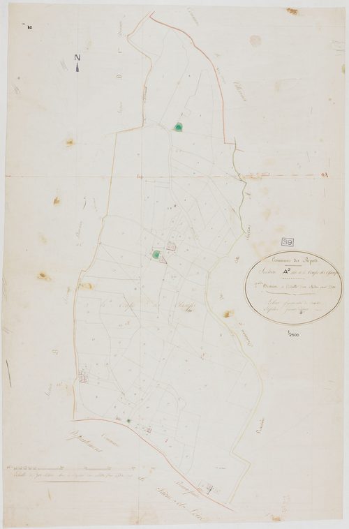 Repôts (Les), section A, la Coupe-des-Champs, feuille 2.géomètre : Rebour et Laplace