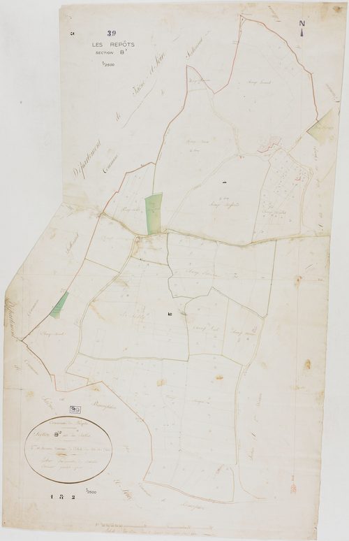 Repôts (Les), section B, les Sables, feuilles 1 et 2.géomètre : Rebour et Laplace