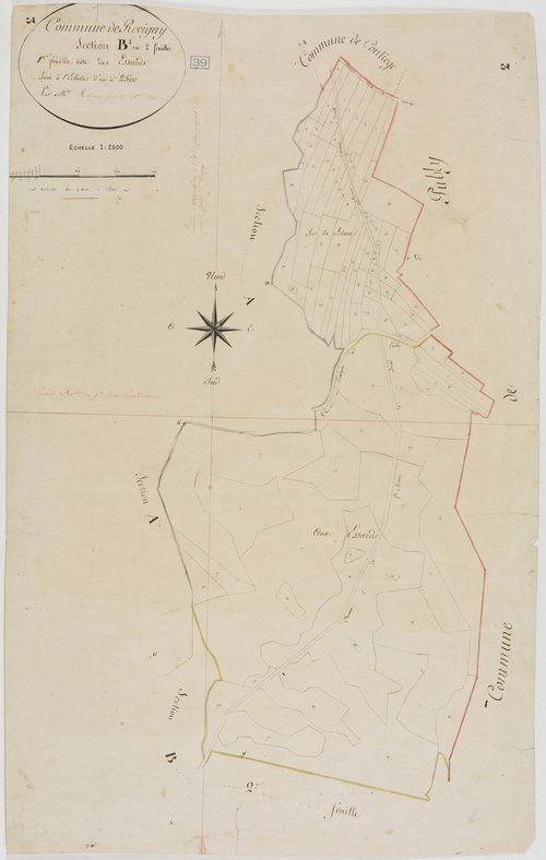 Revigny, section B, les Essards, feuille 1.géomètre : Rebourg [Rebour]