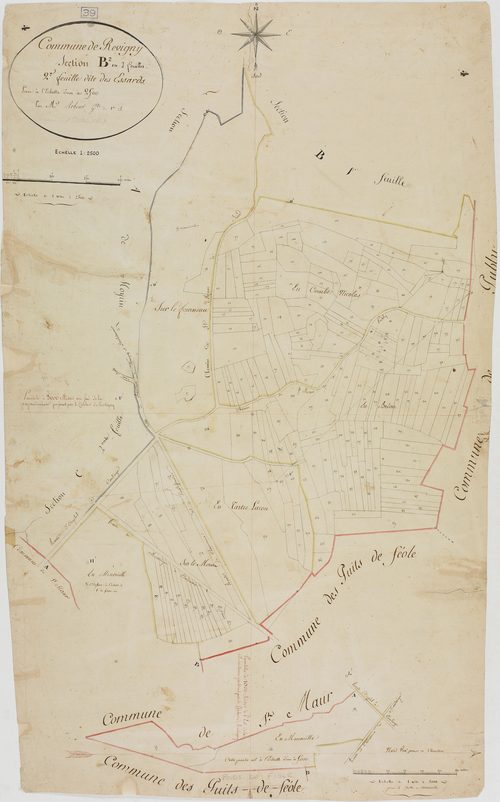 Revigny, section B, les Essards, feuille 2.géomètre : Rebour