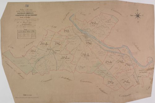 Tableau d'assemblage des communes de Baverans, Brevans, Châtenois, Rochefort.