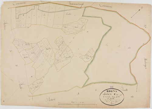 Rogna, section A, sur le Mont, feuille 2.géomètre : Bénier