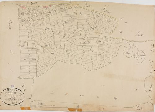 Rogna, section B, les Feuilles, feuille 1.géomètre : Bénier