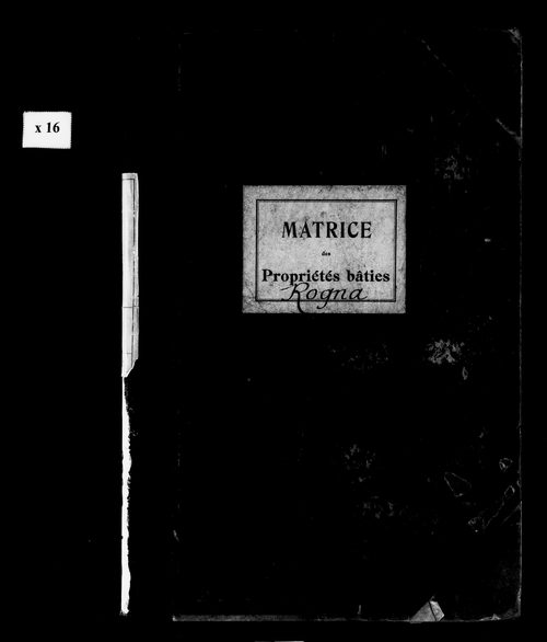 Matrice des propriétés bâties.
