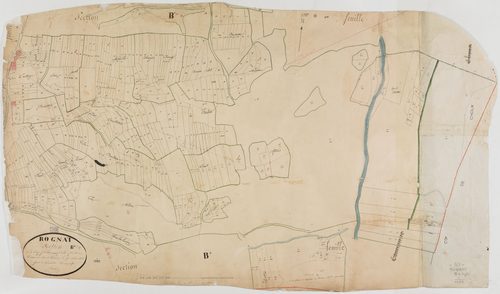 Rogna, section B, les Feuilles, feuille 4.géomètre : Bouvard