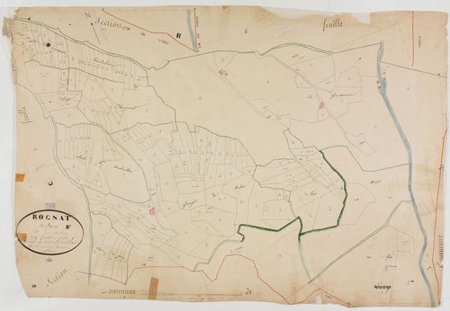 Rogna, section B, les Feuilles, feuille 5.géomètre : Bouvard