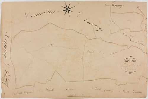 Romange, section unique, feuille 7.géomètre : Guyard