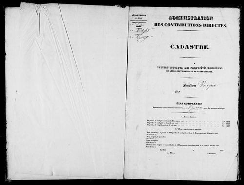 Etat de sections.