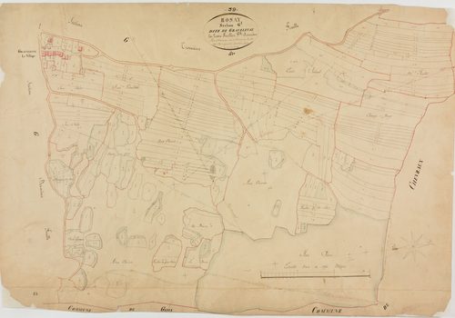 Rosay, section G, Graveleuse, feuille 1.géomètre : Dussauget
