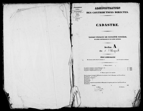 Etat de sections.