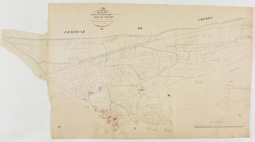 Rosay, section D, le Village, feuille 1.géomètre : Dussauget