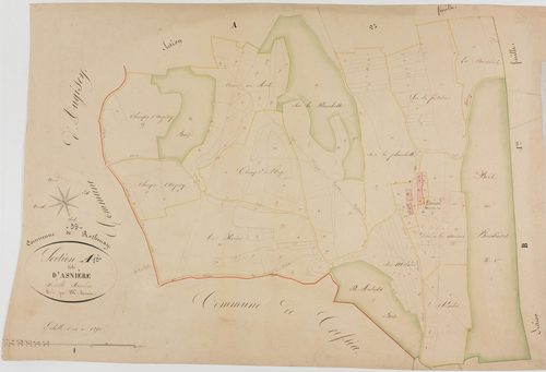 Rothonay, section A, Asnières, feuille 1.géomètre : Jannin