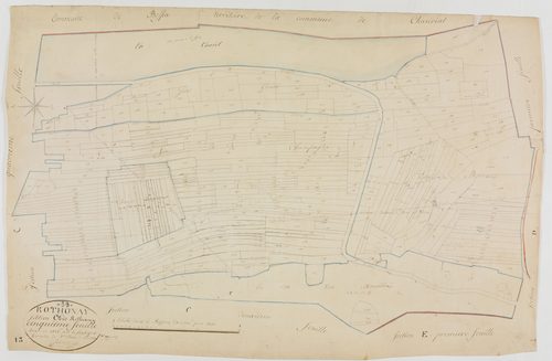 Rothonay, section C, le Village, feuille 5.géomètre : Jannin