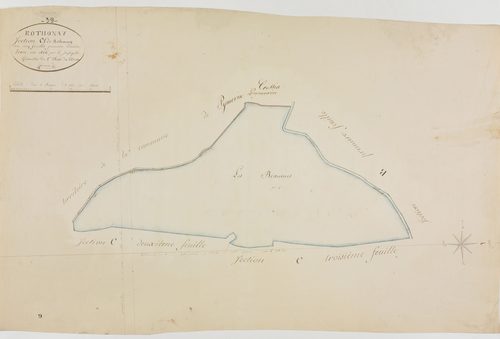 Rothonay, section C, le Village, feuille 1.géomètre : Jannin