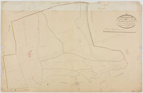 Rothonay, section B, le Marais, feuille 2.géomètre : Jannin