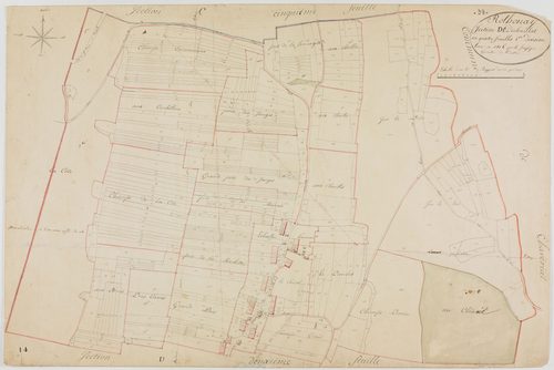 Rothonay, section D, Echaillat, feuille 1.géomètre : s.n. [Jannin ou Berthet]